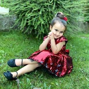 Kız Çocuk Pulpayet Parti & Doğum Günü Elbisesi-Kız Çocuk Elbise-QuzucukKids.com
